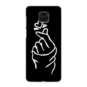 Чохол (Знак сердечка) для Xiaomi Redmi Note 9S (Сердечко на чорному)