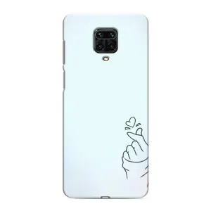 Чохол (Знак сердечка) для Xiaomi Redmi Note 9S (Сердечко на блакитному)