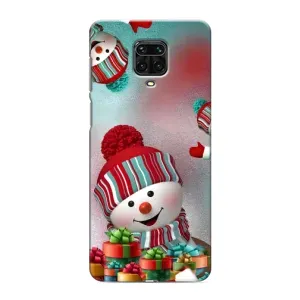 Чехлы на Новый Год Xiaomi Redmi Note 9S (Снеговик в шапке)