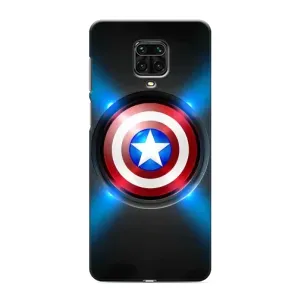 Чохол с Щітом Капітана Америки на Xiaomi Redmi Note 9S (Яскраий Щит Капітана)