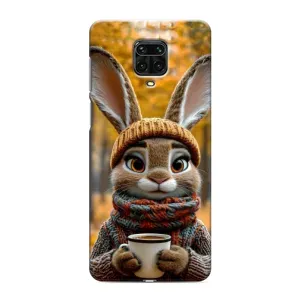 Печатный чехол «Зверята с кофе» для Xiaomi Redmi Note 9S (Зайчик с кофе)