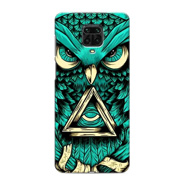Чехол с рисунком «Зеленая сова» для Xiaomi Redmi Note 9S Чехол с рисунком «Зеленая сова» для Xiaomi Redmi Note 9S