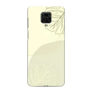 Чехол цветочный дизайн для Xiaomi Redmi Note 9S (Зелёный фон)