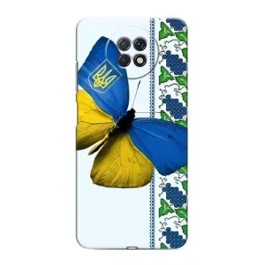 Чехол с Украинской символикой на Редми Нот 9Т (Бабочка)