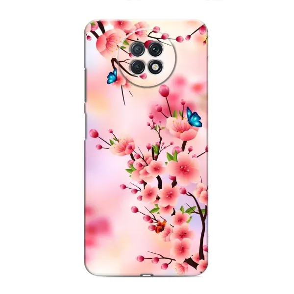 Чехол с рисунком «Бабочки на сакуре» для Xiaomi Redmi Note 9T