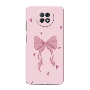 Чохол банти для Xiaomi Redmi Note 9T (Бант на рожевому)