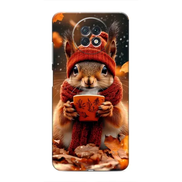 Чохол з малюнком «Білка з кавою» для Xiaomi Redmi Note 9T Чохол з малюнком «Білка з кавою» для Xiaomi Redmi Note 9T