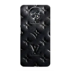 Текстурный Чехол Louis Vuitton для Редми Нот 9Т (Черный ЛВ)