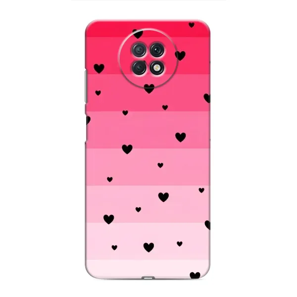 Чехол с рисунком «Чорные сердечки» для Xiaomi Redmi Note 9T Чехол с рисунком «Чорные сердечки» для Xiaomi Redmi Note 9T