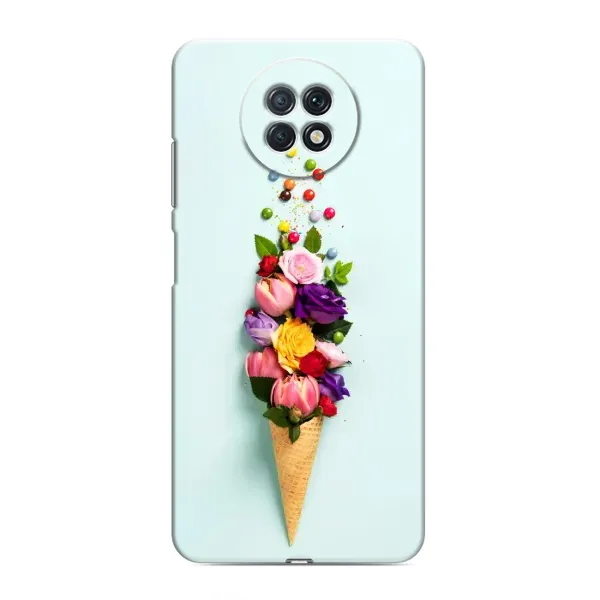 Чехол с рисунком «Цветок-мороженное» для Xiaomi Redmi Note 9T Чехол с рисунком «Цветок-мороженное» для Xiaomi Redmi Note 9T