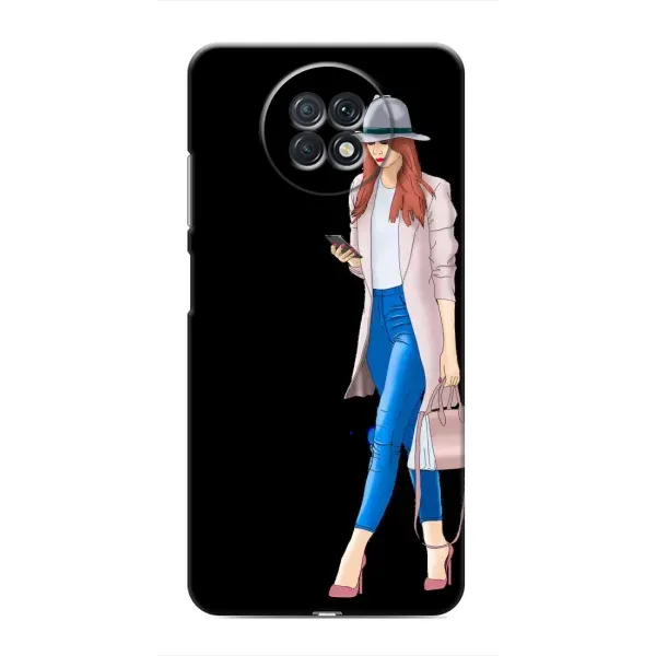 Чехол с рисунком «Девушка со смартфоном» для Xiaomi Redmi Note 9T Чехол с рисунком «Девушка со смартфоном» для Xiaomi Redmi Note 9T