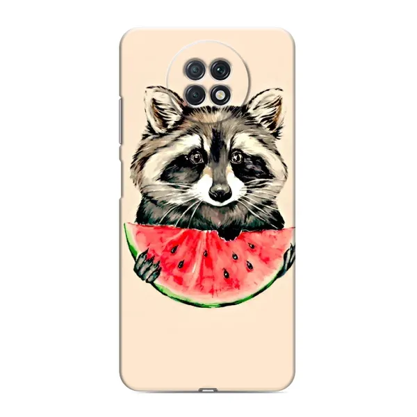 Чехол с рисунком «Енот» для Xiaomi Redmi Note 9T