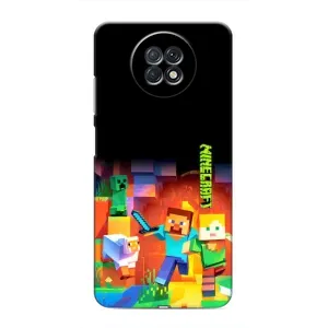 Чехлы для Xiaomi Redmi Note 9T (Персонажи Майн Крафт) (Герой Майнкрафт)