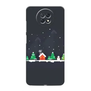 Силиконовый бампер на рождество для Xiaomi Redmi Note 9T (Город зимний)