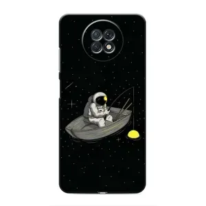 Силіконовый Чохол з принтом "Космонавти" на Xiaomi Redmi Note 9T (Космонавт на рибалці)