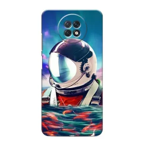 Силіконовый Чохол з принтом "Космонавти" на Xiaomi Redmi Note 9T (Космонавт у воді)