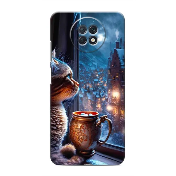Чехол с рисунком «Кот новогодний» для Xiaomi Redmi Note 9T