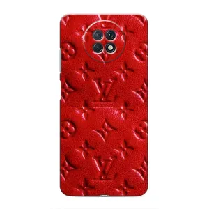 Текстурный Чехол Louis Vuitton для Редми Нот 9Т (Красный ЛВ)