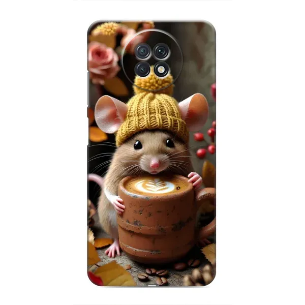 Чохол з малюнком «Мишка з кавою» для Xiaomi Redmi Note 9T Чохол з малюнком «Мишка з кавою» для Xiaomi Redmi Note 9T