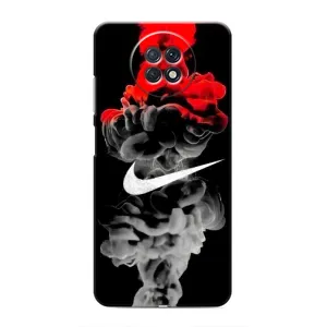 Силиконовый Чехол на Xiaomi Redmi Note 9T с картинкой Nike (Nike дым)