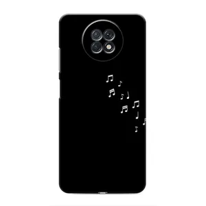 Чехол с картинками на черном фоне для Xiaomi Redmi Note 9T (Ноты)