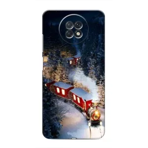 Силиконовый бампер на рождество для Xiaomi Redmi Note 9T (Поезд)