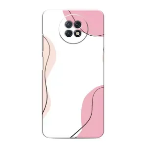 Чохол квітковий дизайн для Xiaomi Redmi Note 9T (Рожевий фон)