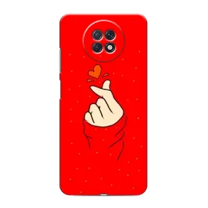 Чохол (Знак сердечка) для Xiaomi Redmi Note 9T (Сердечко на червоному)