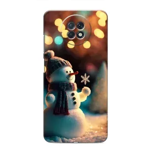 Чехлы на Новый Год Xiaomi Redmi Note 9T (Снеговик праздничный)