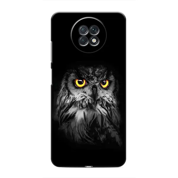 Чехол с рисунком «Сова на чёрном» для Xiaomi Redmi Note 9T Чехол с рисунком «Сова на чёрном» для Xiaomi Redmi Note 9T