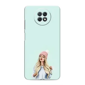 Силіконовый Чохол на Xiaomi Redmi Note 9T з картинкой Модных девушек (В шапці)