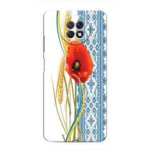 Силиконовый Чехол на Xiaomi Redmi Note 9T с картинкой Вышиванки (Вышиванка с цветком)