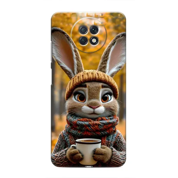 Чохол з малюнком «Зайчик з кавою» для Xiaomi Redmi Note 9T Чохол з малюнком «Зайчик з кавою» для Xiaomi Redmi Note 9T
