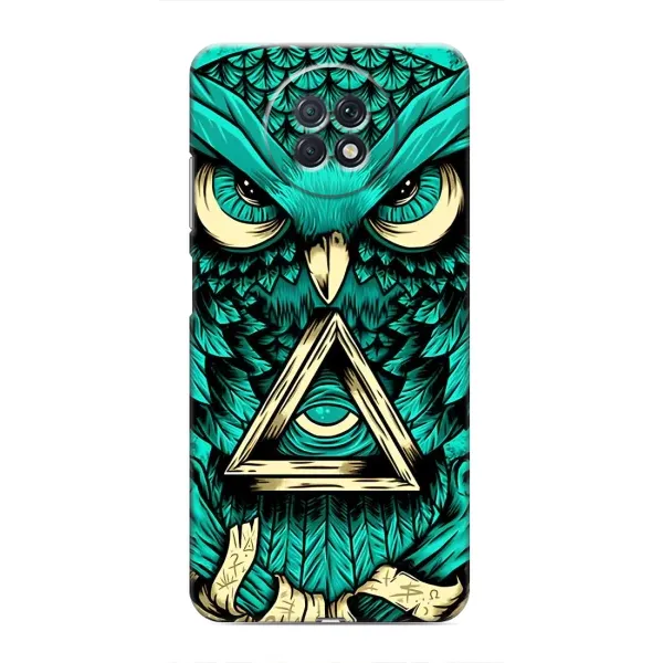 Чехол с рисунком «Зеленая сова» для Xiaomi Redmi Note 9T Чехол с рисунком «Зеленая сова» для Xiaomi Redmi Note 9T