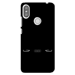 Силиконовый бампер с картинкой машины на Xiaomi Redmi S2 (Силует Audi)
