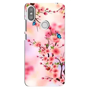 Чехол с принтом САКУРЫ на Xiaomi Redmi S2 (Бабочки на сакуре)