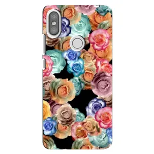 Чехлы с тематикой "ЦВЕТЫ" на Xiaomi Redmi S2 (Цветы на черном)