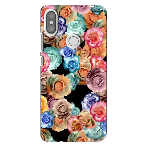 Чехол с рисунком «Цветы на черном» для Xiaomi Redmi S2 Чехол с рисунком «Цветы на черном» для Xiaomi Redmi S2