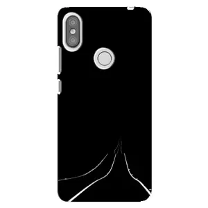 Чехол с картинками на черном фоне для Xiaomi Redmi S2 (Дорога)