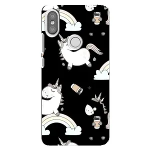Чехол Unicorn на Xiaomi Redmi S2 (Единорог с кофе)