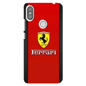 Силиконовый бампер с картинкой машины на Xiaomi Redmi S2 (Ferrari Logo)