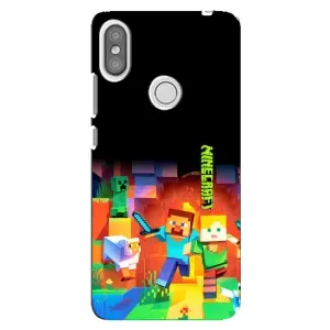 Чехлы для Xiaomi Redmi S2 (Персонажи Майн Крафт) (Герой Майнкрафт)