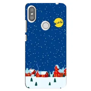 Силіконовий бампер на різдво для Xiaomi Redmi S2 (Місто в снігу)