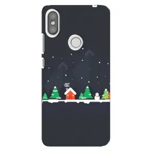 Силіконовий бампер на різдво для Xiaomi Redmi S2 (Місто зимове)