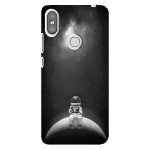 Силиконовый Чехол с принтом "Космонавты" на Xiaomi Redmi S2 (Космонавт романтик)