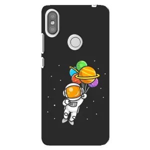 Силиконовый Чехол с принтом "Космонавты" на Xiaomi Redmi S2 (Космонавт с шариками)