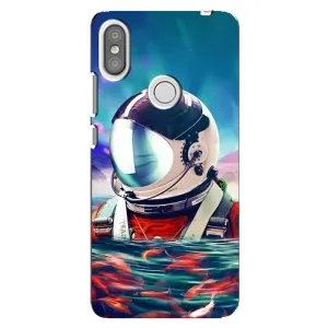 Силиконовый Чехол с принтом "Космонавты" на Xiaomi Redmi S2 (Космонавт в воде)
