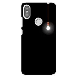 Чехол с картинками на черном фоне для Xiaomi Redmi S2 (Лампочка)