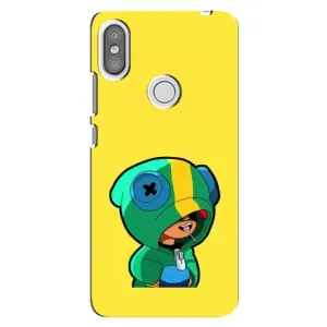 Чехол Бравл Старс для Xiaomi Redmi S2 (Леон (LEON))