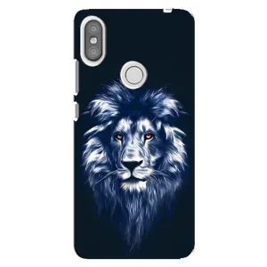 Чехол с картинкой на Xiaomi Redmi S2 (Лев - синий)